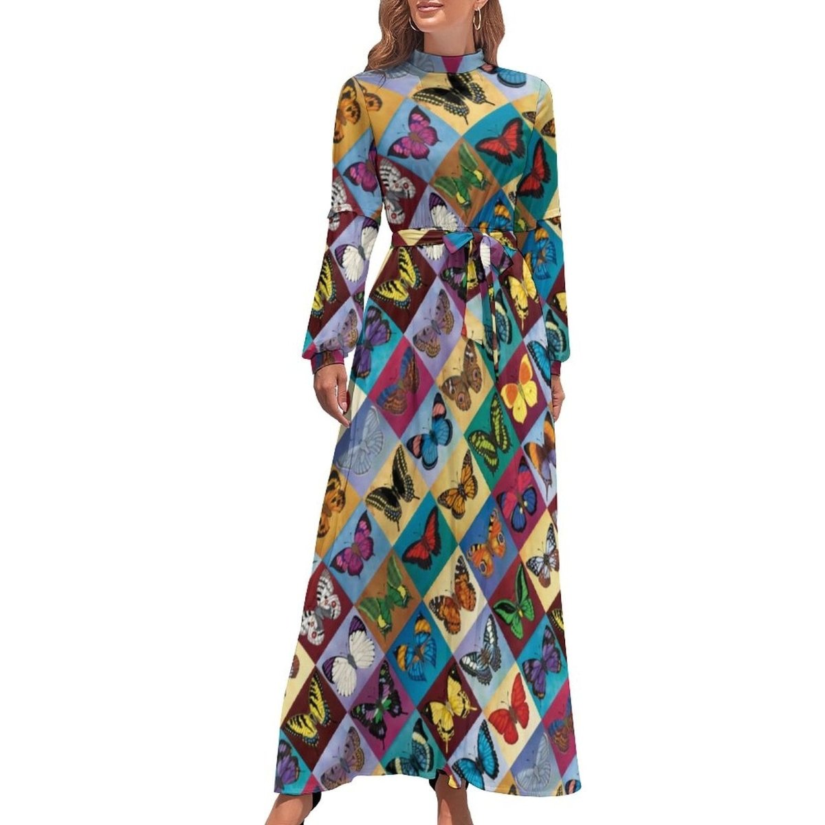 Vestido Mariposas 70s