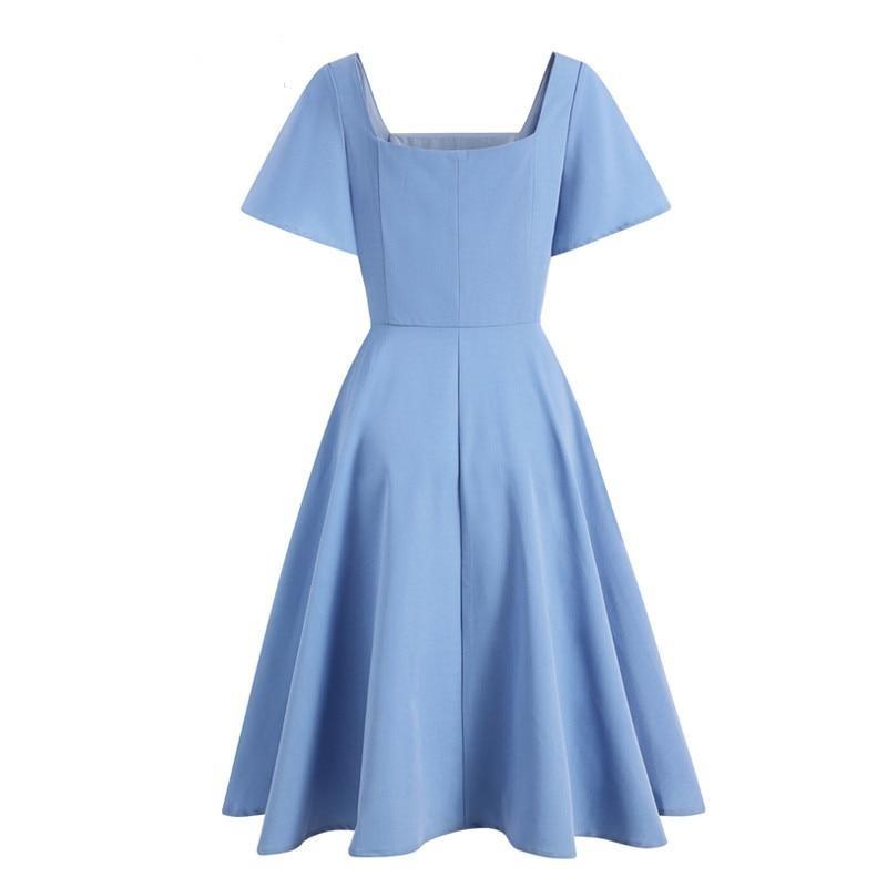 Vestido 50s Azul Pastel