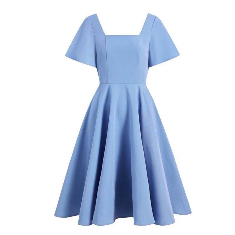 Vestido 50s Azul Pastel