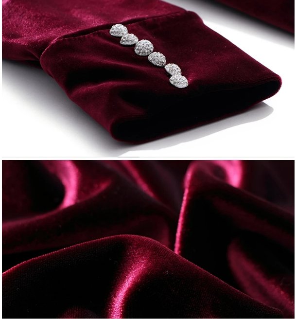 Vestido Burdeos Estilo Vintage 40s