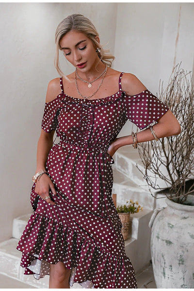 Vestido Burdeos De Época