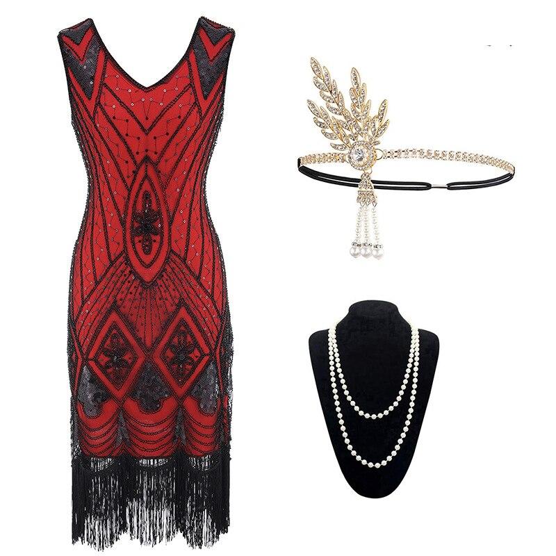Vestido Cabaret 20s Rojo