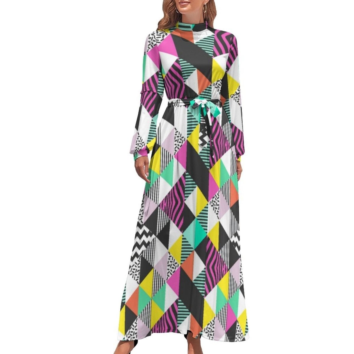 Vestido Con Cinturón De Los Años 70