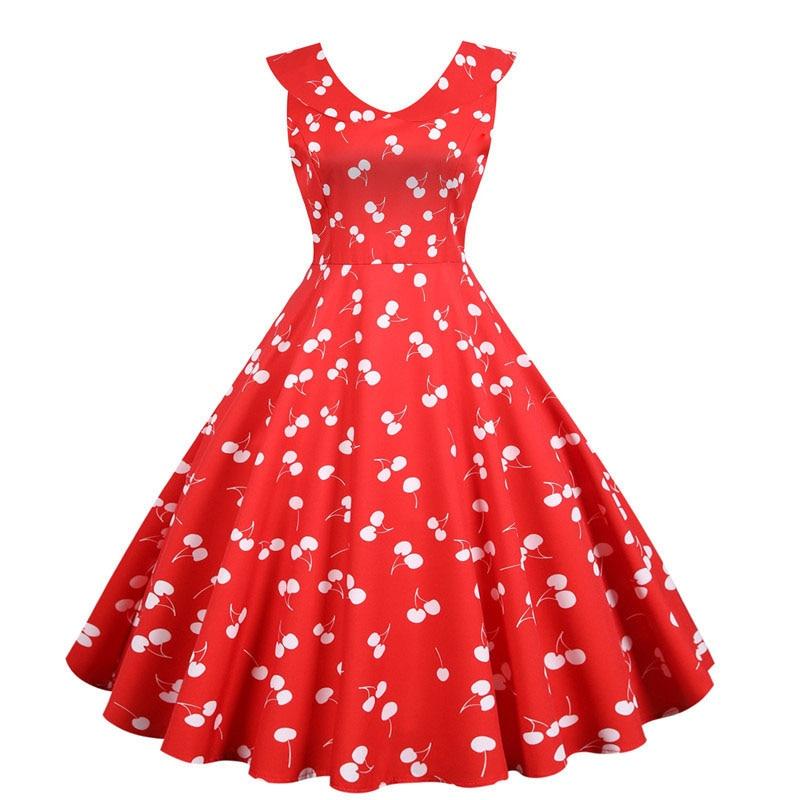 Vestido Cereza 50s Mujer