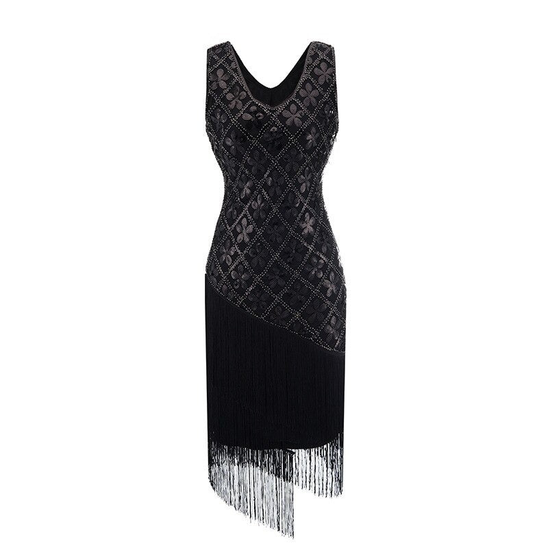 Vestido Charleston 20s - Negro Profundo