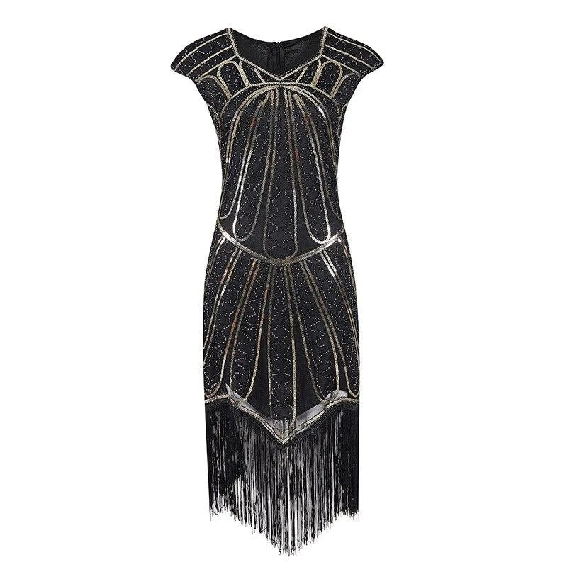 Vestido Charleston 1920 Dorado