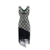 Vestido Charleston 20s - Verde Y Dorado