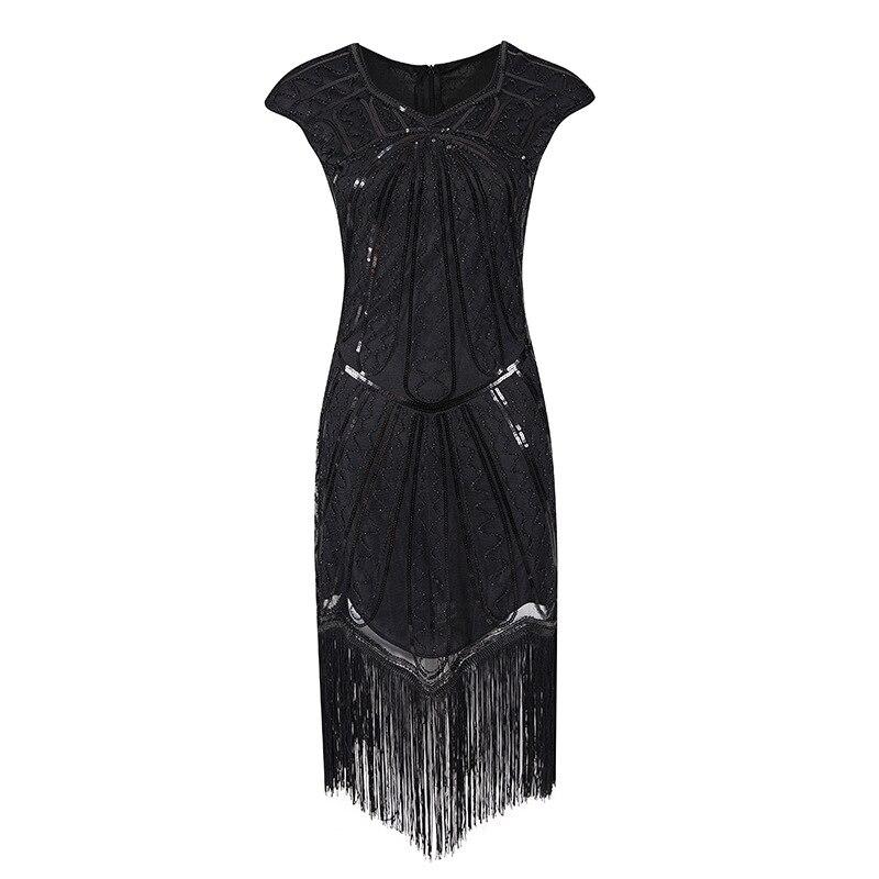 Vestido Charleston 20s Negro