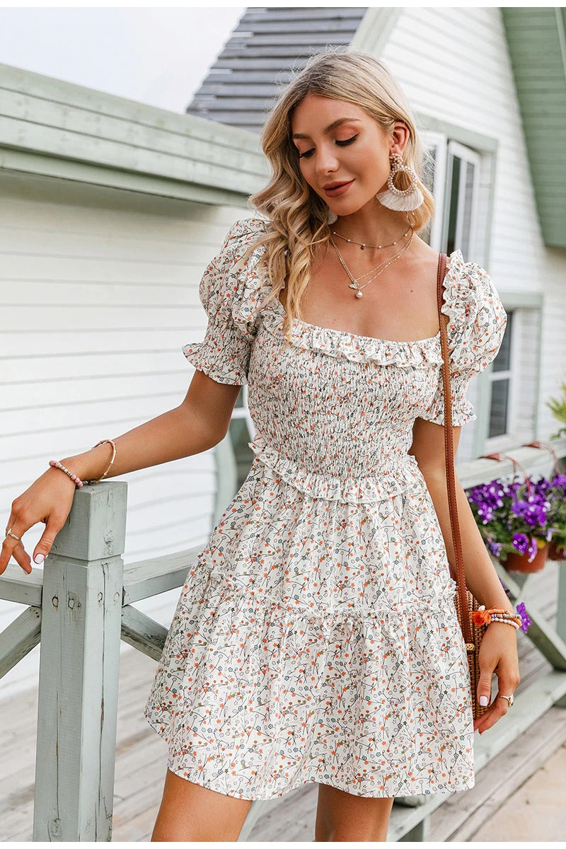 Vestido Vintage Escote Cuadrado