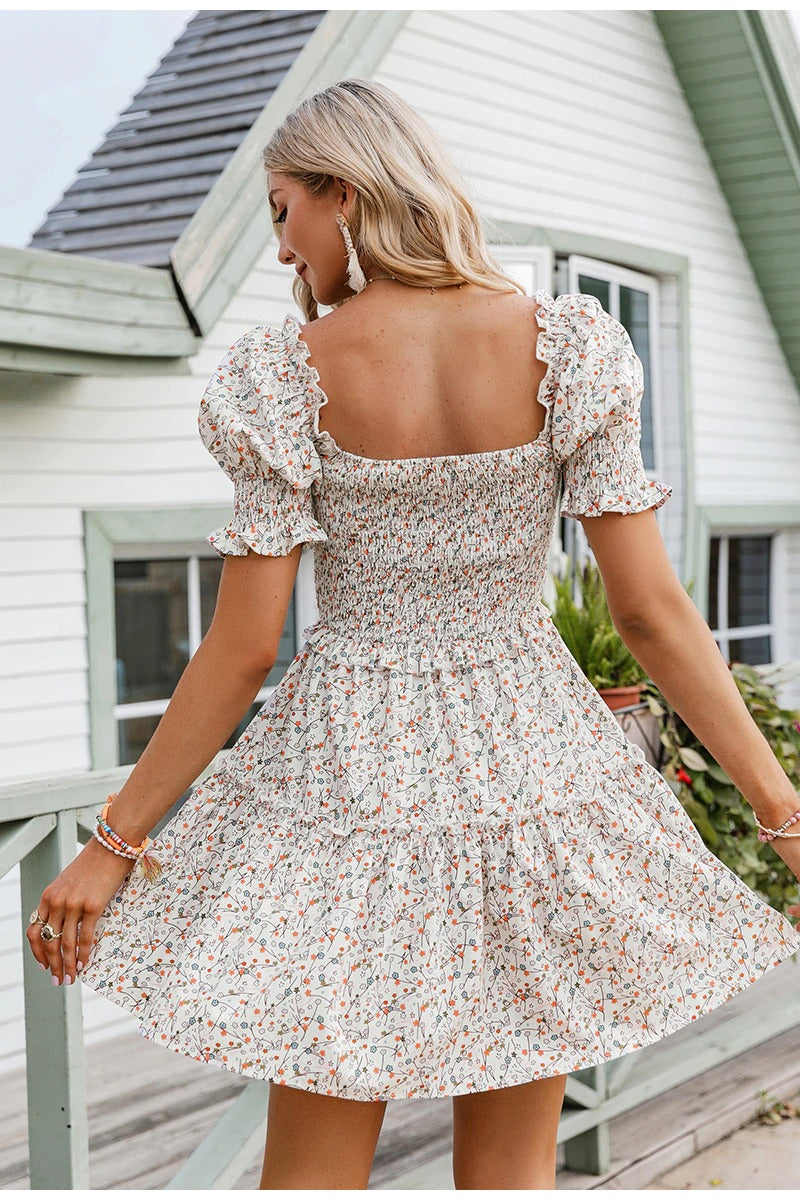 Vestido Vintage Escote Cuadrado