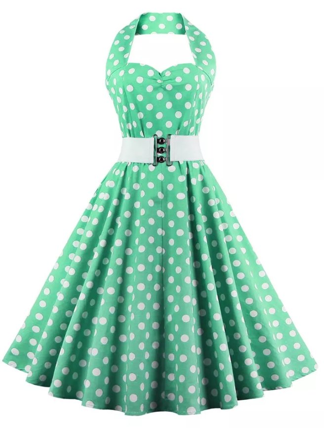 Vestido Corto Años 50