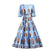 Vestido Corto Vintage Floral Azul