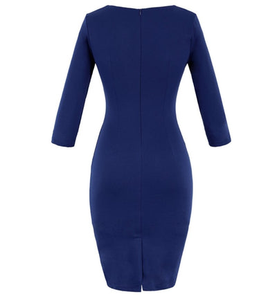 Vestido Lápiz 60s Azul