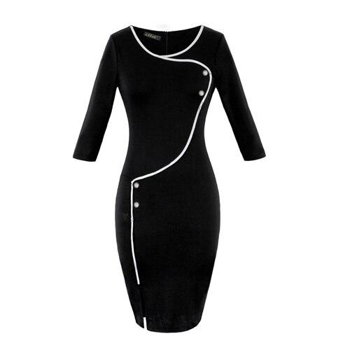 Vestido Lápiz 60s Negro