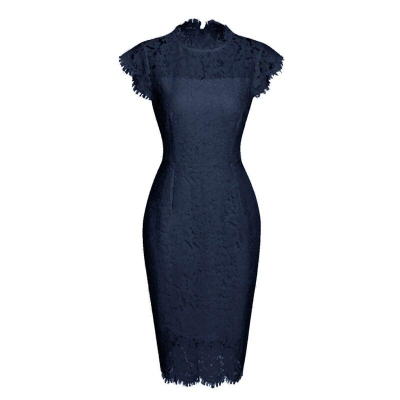 Vestido Recto Años 60 Azul Marino
