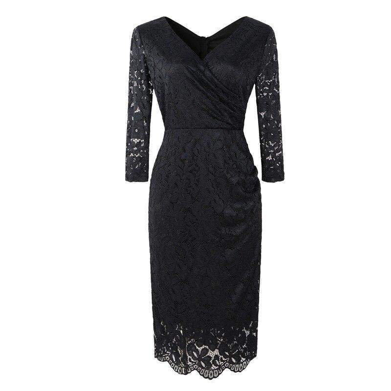 Vestido Lápiz Vintage 50s Negro