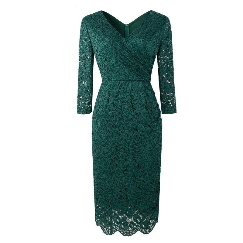 Vestido Lápiz Vintage 50s Verde