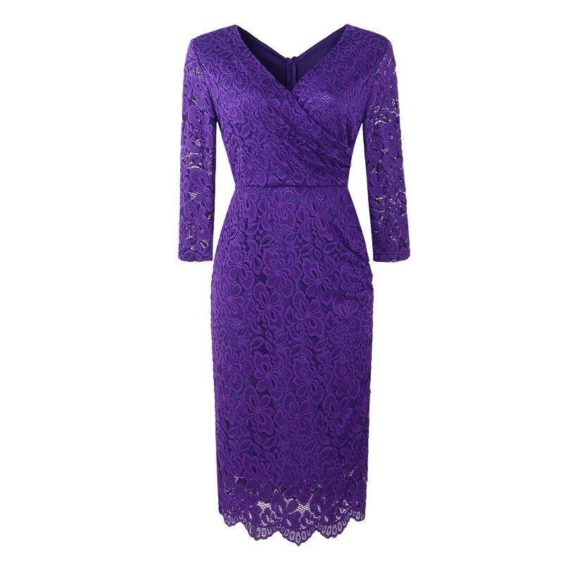 Vestido Lápiz Vintage 1950s Púrpura