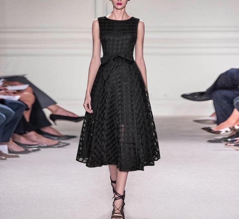 Vestido De Fiesta Negro De La Vendimia