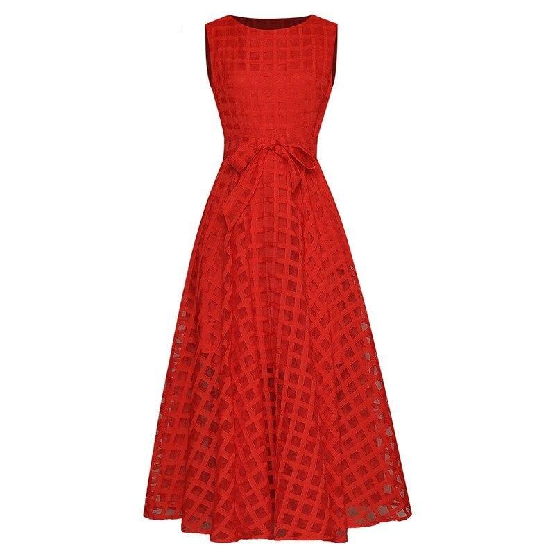 Vestido De Fiesta Rojo De La Vendimia