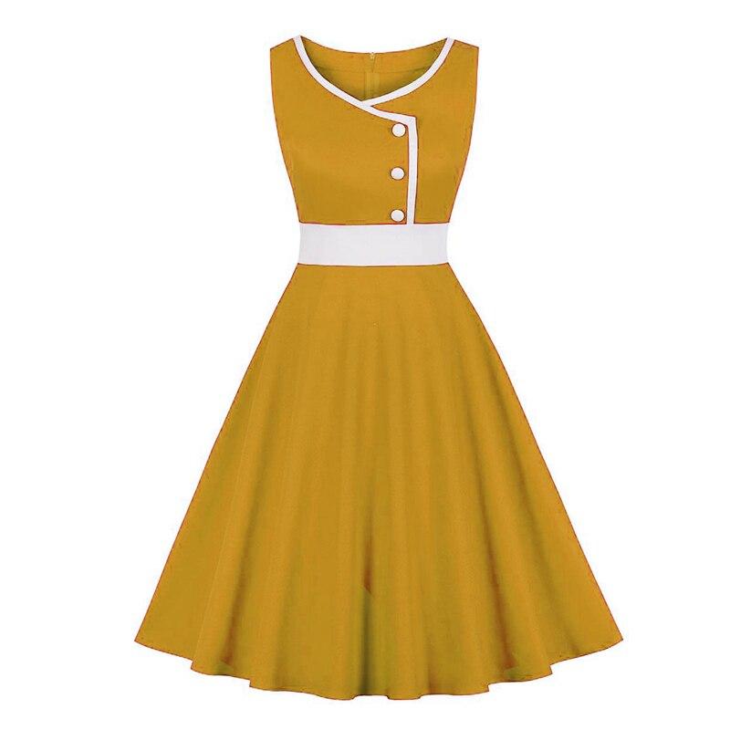 Vestido Ceremonia Años 50 Amarillo