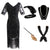 Vestido Fiesta 20s Negro Plata