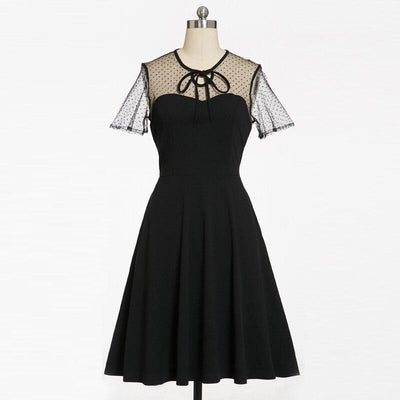 Vestido De Fiesta Años 50 Negro Talla Grande