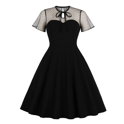 Vestido De Fiesta Años 50 Negro Talla Grande