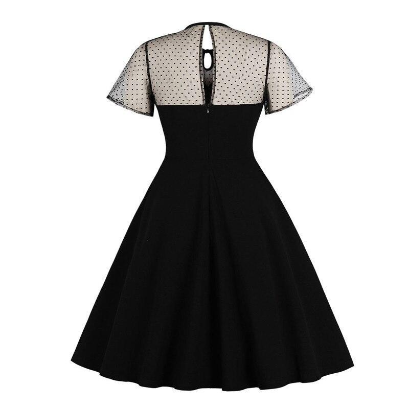 Vestido De Fiesta Años 50 Negro Talla Grande