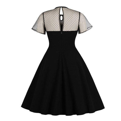 Vestido De Fiesta Años 50 Negro Talla Grande