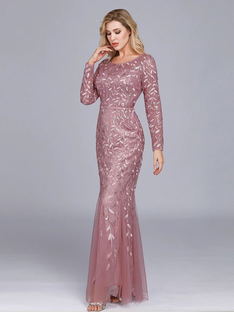 Vestido De Noche Elegante - Malva Gatsby
