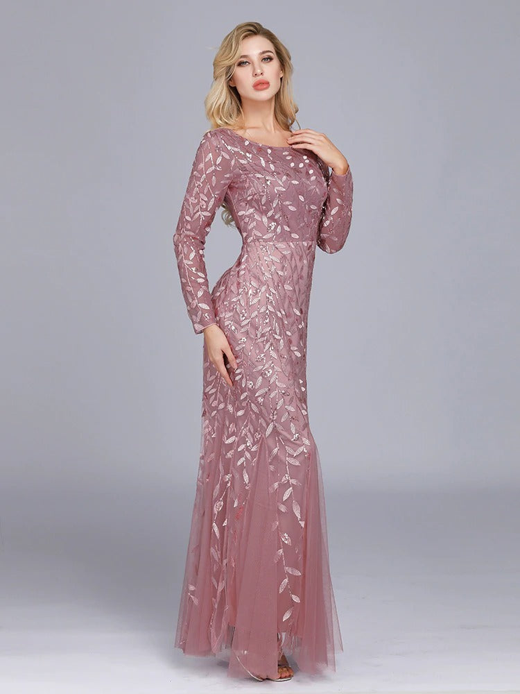 Vestido De Noche Elegante - Malva Gatsby