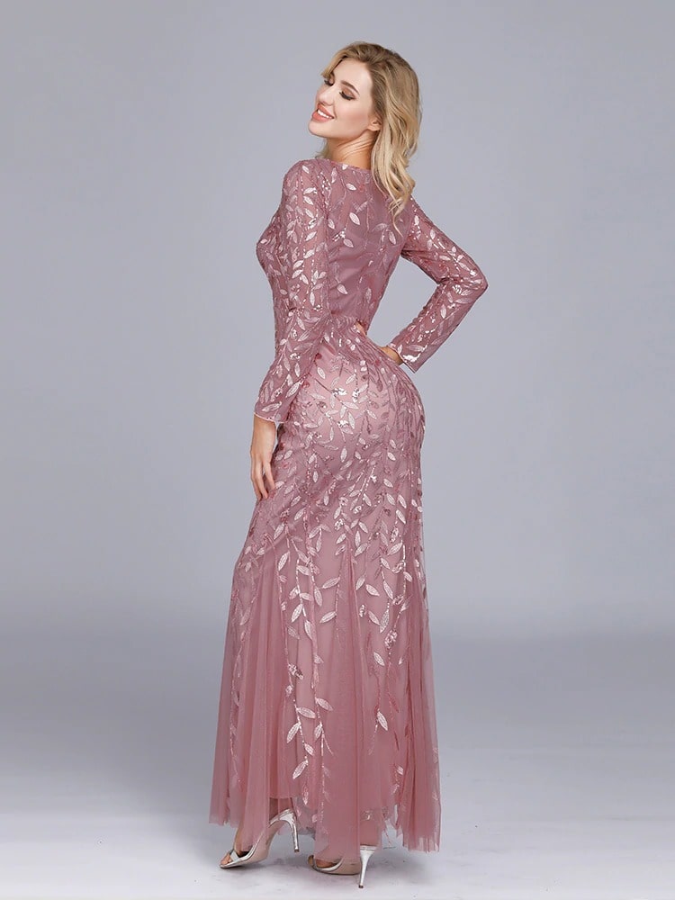 Vestido De Noche Elegante - Malva Gatsby