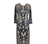 Vestido De Noche Beige Estilo Gatsby