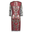 Vestido De Noche Estilo Gatsby De Oro Rojo