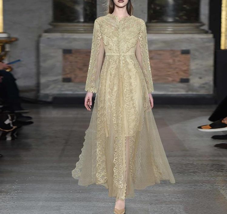 Vestido De Encaje De Los Años 40