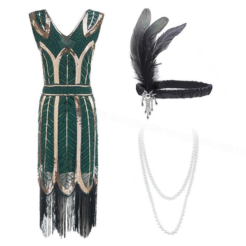 Vestido Verde 20s 30s