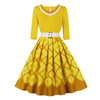 Vestido 50s Talla Grande Amarillo