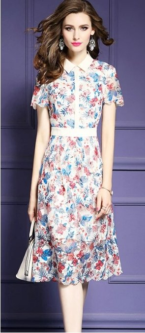 Vestido De Verano De Los Años 40