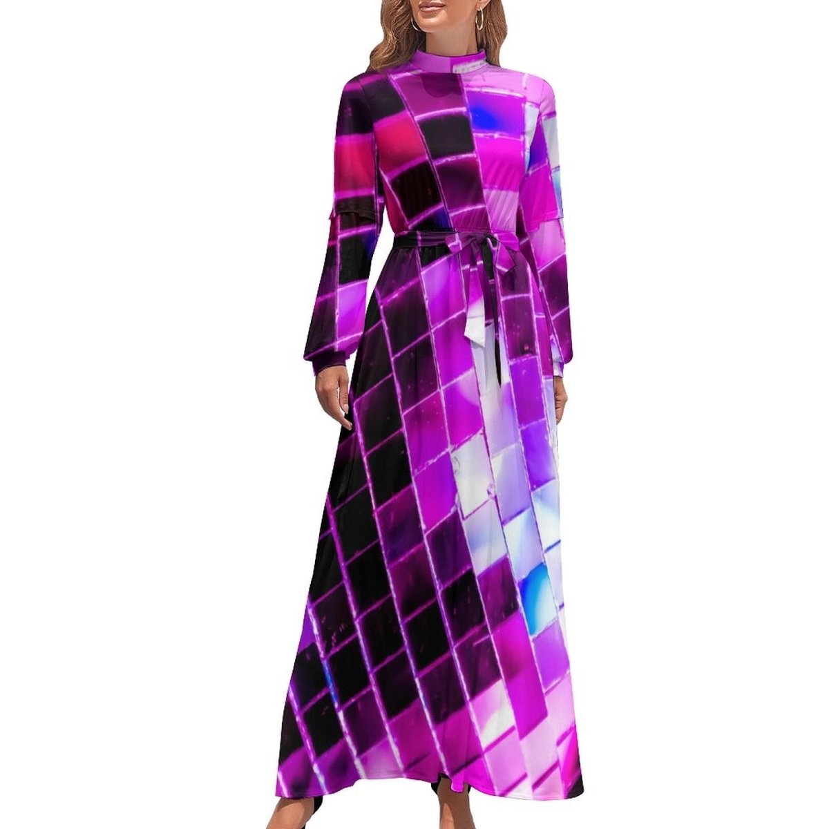 Vestido Disco 70s Rosa