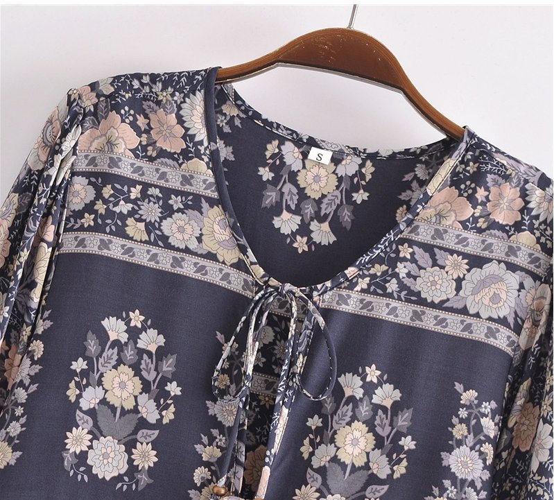 Vestido Recto Floral Años 70