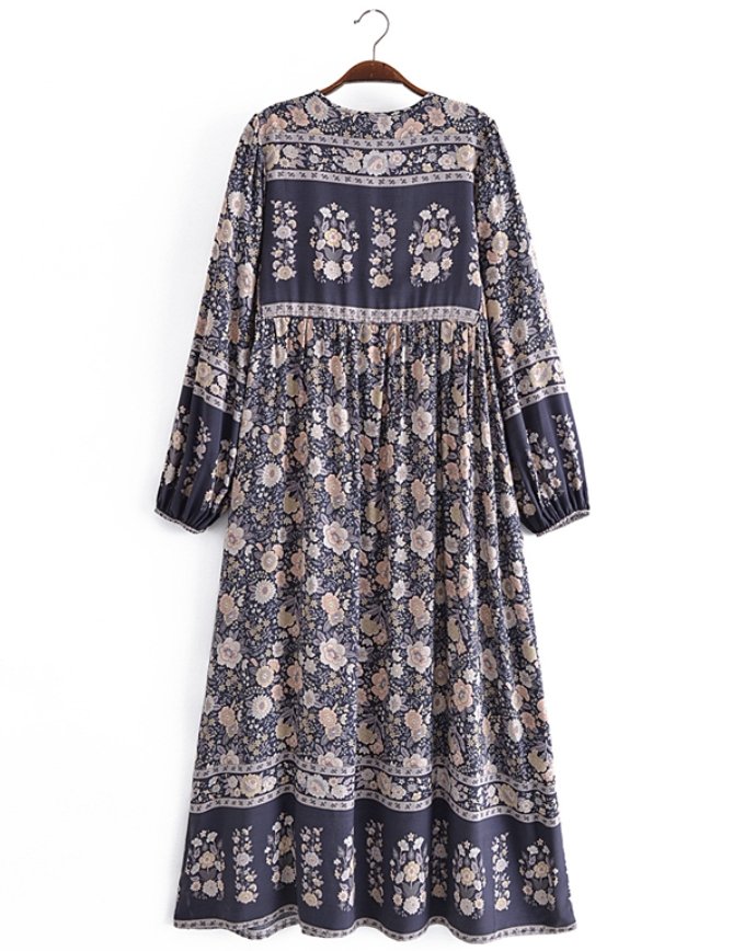 Vestido Recto Floral Años 70