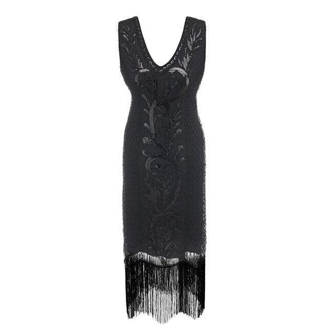 Vestido Negro Intenso Espíritu Gatsby