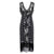 Vestido Espíritu Gatsby Negro Y Plata