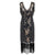 Vestido Espíritu Gatsby Negro Y Dorado
