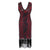Vestido Espíritu Gatsby Rojo Y Negro