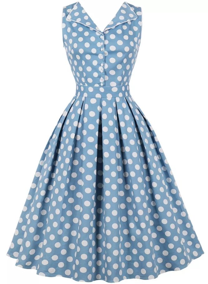 Vestido De Verano De Los Años 50