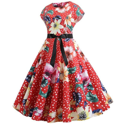 Vestido Acampanado Vintage Artístico