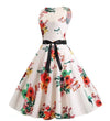 Vestido Vintage Vuelta Beige Y Rosa