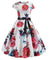 Vestido De Vuelo Vintage Blanco Y Rosa